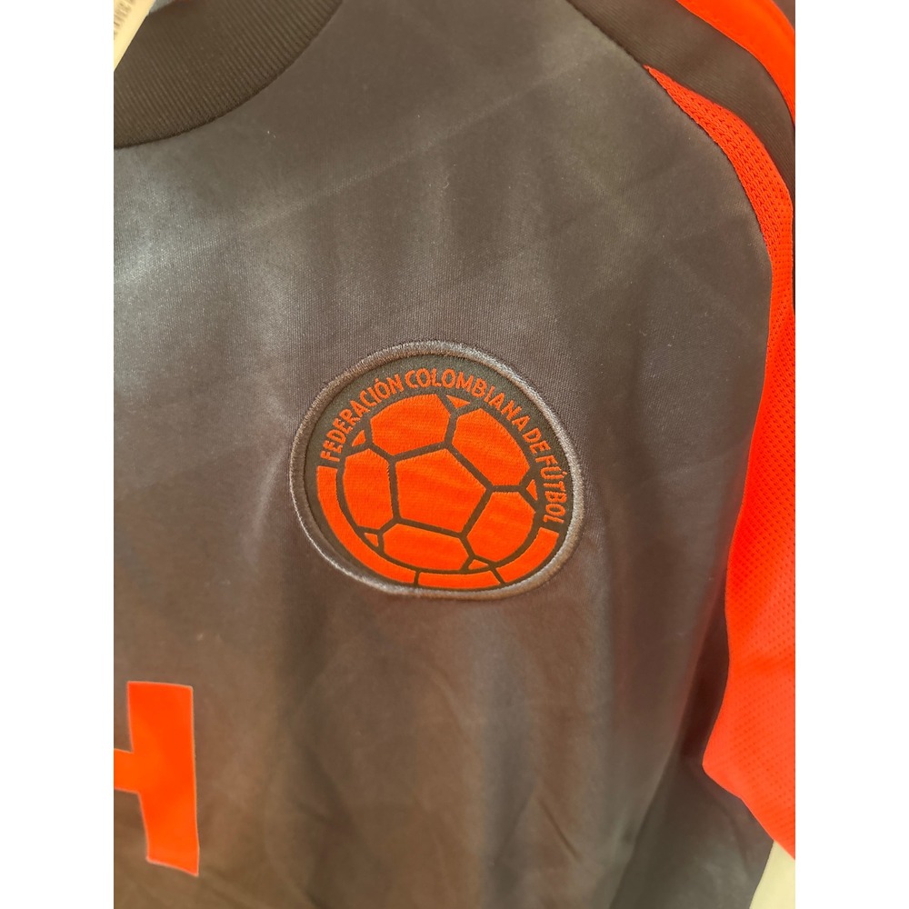 Adidas Colombia Soccer Jersey Black Orange Marisol 4 Slim Fit P95985 Mens Small - Picture 4 of 5
